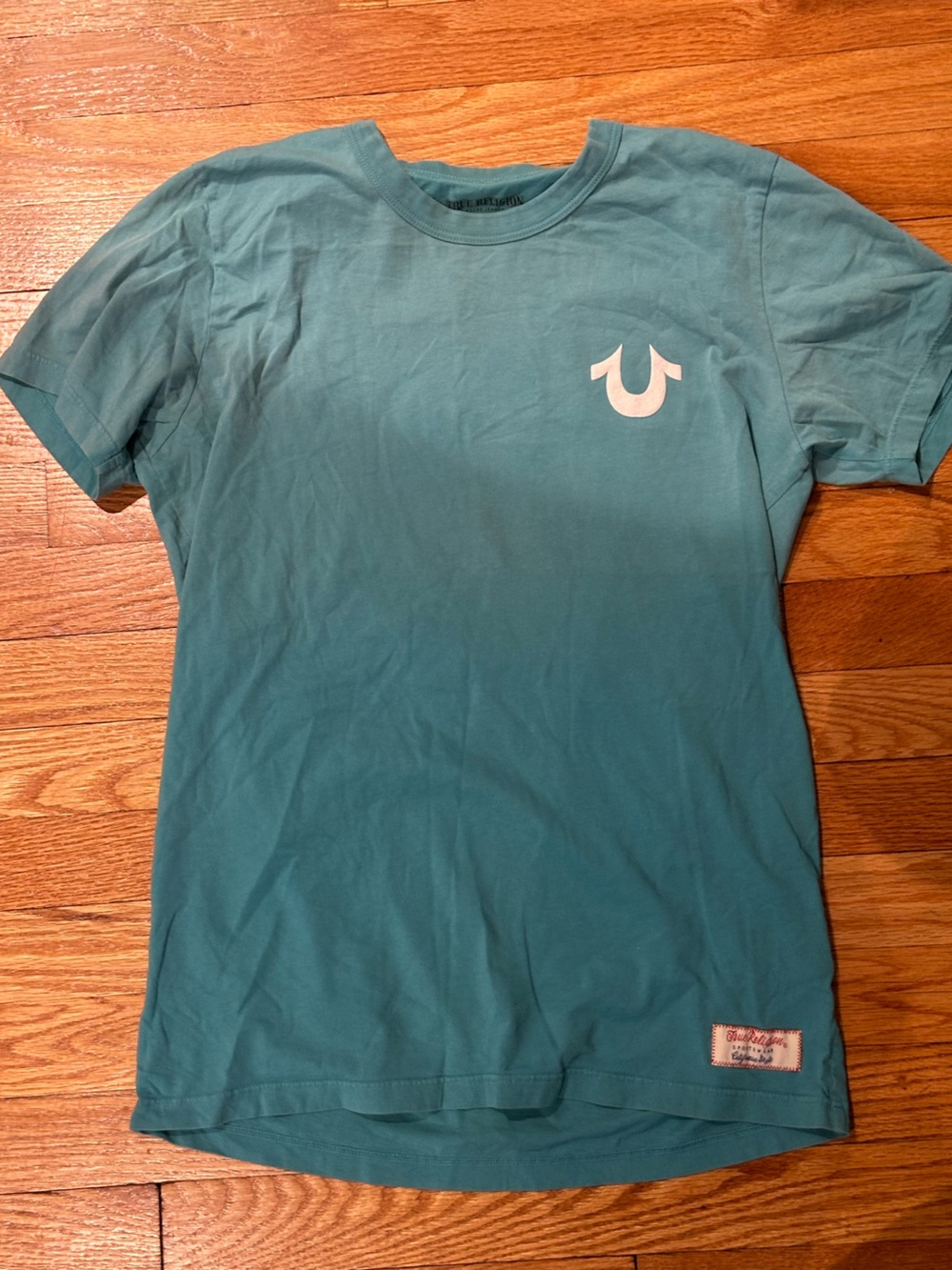 True Religion Teal Men’s T-Shirt with Subtle Logo